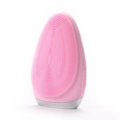 China Acne Treatment Most Popular Massage Sonic Face Cleanser Electric Face Exfoliator Brush Food Grade Silicone for sale