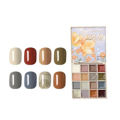 China Nail Beauty 16 Color Macarone Solid UV Gel Polish Cream Set Cream Pudding Soak Off Gel For Nail Painting for sale