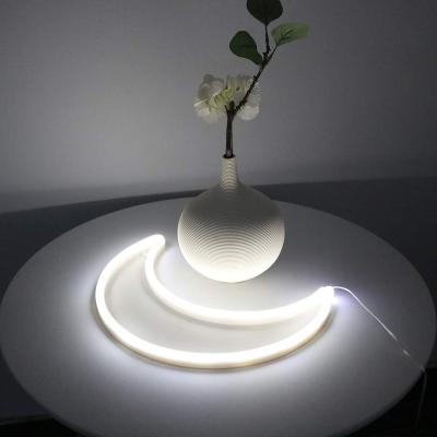 China Cute Cool White LANDSCAPE Moon Neon Lamp Neon Light Christmas Room Decor USB Battery Operated Decorative Art LED Lights Night Halloween for sale