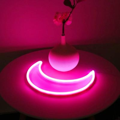 China Happy Night Moon Pink Moon Neon Sign LANDSCAPE Halloween LED Lamp Party Wall Light Indoor Neon Light LED Decor for Bedroom Office Home Dorm for sale