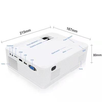 China Full HD Video Projector 1920 x 1080 ,Built-in Native LCD LED Home Theater Brightness 6000L Projector Speakers Projector for sale