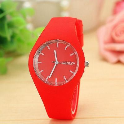 China Non-specific hot product make your Logo Silicone Women Wrist Geneva Watches for sale