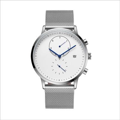 China Automatic Date Logo Japan Minimalist Customized Quartz Movement Mesh Mens Watch for sale