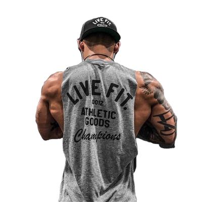 China QUICK DRY Cotton Workout Gym Tops Tank Bodybuilding Men's Sleeveless Shirt Fitness Suits Stringer Vest Singlet Male Summer Casual for sale