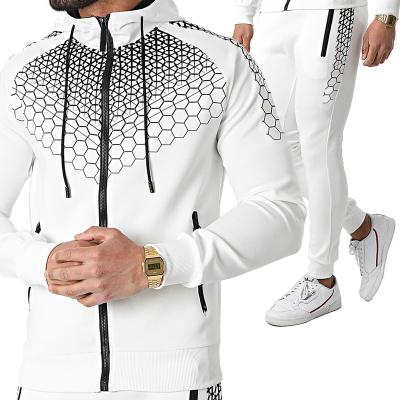 China New Sweat-Wicking Mens Autumn Tracksuit Men Jogging Suit 2 Piece Set Spring Fashion Clothes Men Print Sweatsuit Joggers Gym Clothing for sale