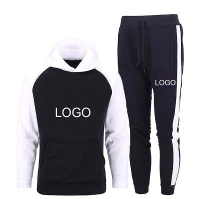 China QUICK DRY Autumn Men Running Hoodie Jogger 2021 logo set custom fleece velor training men workout clothes Sweatsuit sets loose for sale