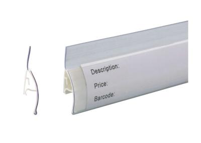 China Supermarket, Store Price Displaying PVC Data Strip , Environmental White Plastic Label Holders 31231 for sale