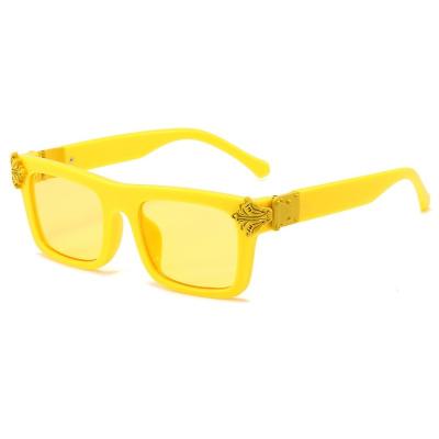 China Oversized Big Frame Square Sunglasses 2021 Famous Brand New Design Jelly Color Square Sunglasses Tinted UV400 PC Lens For Women Men for sale