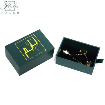 China Luxury Green Paper Jewelery Gift Packaging Slider Eco-Friendly Eco-friendly Cute Biodegradable Paper Small Gift Box for sale