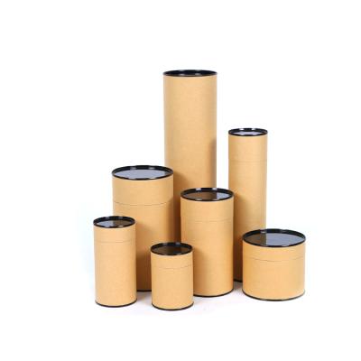 China Factory 100% Biodegradable Biodegradable High End Packaging Metal Lid Kraft Paper Tubes for sale