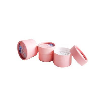 China Factory Eco Paper Craft Cosmetics Biodegradable Custom Paper Cardboard Pink Paper Tube With Cosmetic Powder Shaker Lid for sale