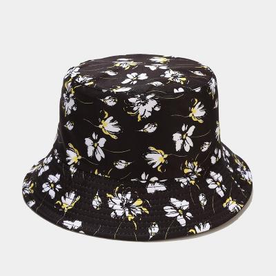 China Wear 2022 ladies summer double sided beach fiserman hat men's fashion print jacquard cotton seersucker outdoor bucket hat for sale