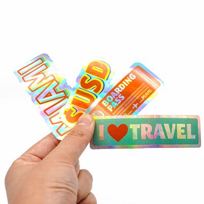 China Waterproof Customized Holographic Laser Shine Die Cut Full Color DIY Cartoon Design Theme Irregular Shaped Animal Sticker for sale