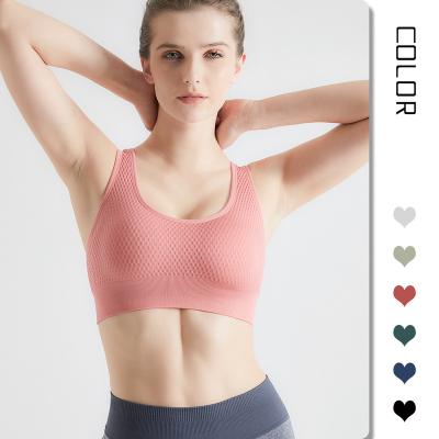 China Breathable OEM Custom New Mesh Breathable Comfort Yoga Sports Clothing Bra Women Quick Drying Shock Resistant Gym Wear Bra for sale