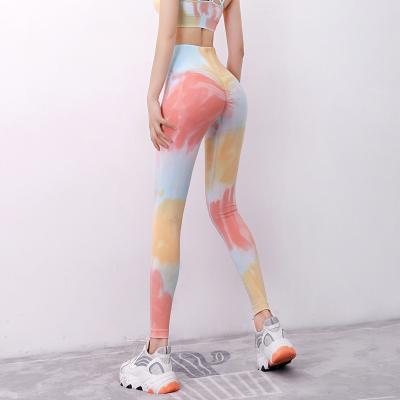 China Breathable Custom Hot Selling Colorful Print High Waist Fitness Sports Pants Women Quick Drying Sweat Wicking Gym Wear Yoga Leggings for sale