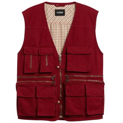 China Anti-Wrinkle Garment Factory Mesh Multi Pocket Reporter Photographers Custom Unisex Fishing Vest ARCHIVE PHOTOGRAPHER VEST for sale