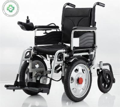 China Cheap Price Aluminum Alloy/Aluminium/Iron CE Standard Foldable Electric Wheelchair For Elderly And Disable Use for sale