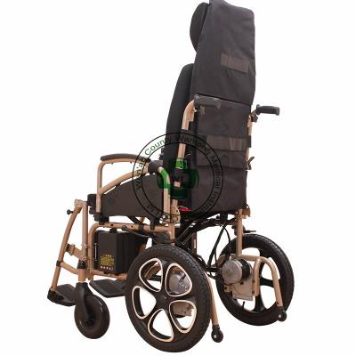 China Aluminum alloy professional foldable electric wheelchair with new design for sale