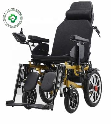 China Aluminum Alloy/Aluminum/Iron Hot Selling Foldable And Luxury Handicapped Electric Wheelchair for sale