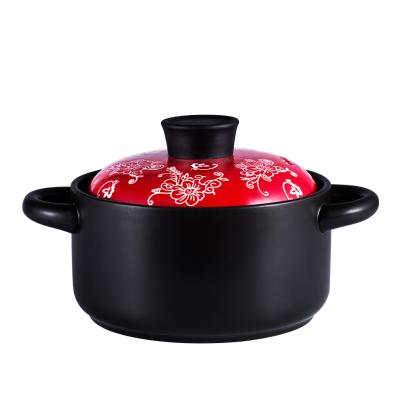 China Sustainable Gas Stove Safe Soup Cooking Pot Heat Resistance Ceramic Cookware Cooking Pot for sale