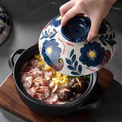 China Non Sustainable Nordic Stick Insulated Ceramic Casserole Dish End Lid Food Heater Ceramic Cookware Set for sale