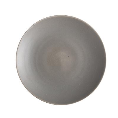 China Viable Wholesale Round Shape Matte Ceramic Dinner Dishes for Restaurant for sale