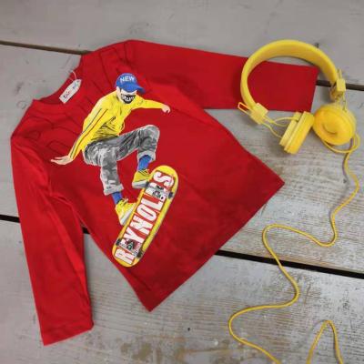 China Hot Sale Boys T-shirt FBG21014 Casual Boy Teams Toddler Cotton T-shirt And Skateboard Boy for sale