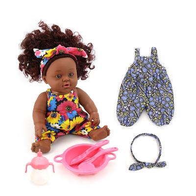 China MODEL TOY Accessories Kidewan Poupee Toy Doll 12 Inch Lifelike Black American Reborn Baby Dolls Newborn Dresses With Feeding Toys for sale