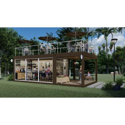 China Modern Convenient And Fast Coffee Shop Street Coffee House Container House With Glass for sale