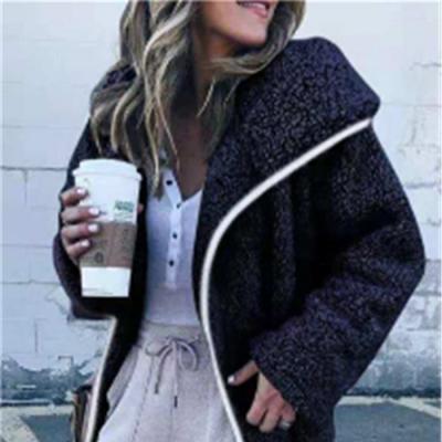 China Breathable Cool Design Plus Size Plush Anorak Open Front Long Sleeve Womens Wool Coats for sale