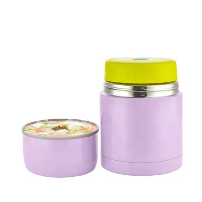 China Sustainable Customized 500ml Lunch Box With Double Wall Stainless Steel Material for sale