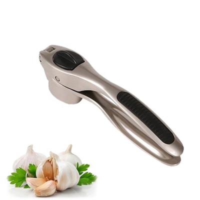 China Viable Premium Handheld Juicer Crusher Ginger Meat Grinder Garlic Press Tools Garlic Crusher Zinc Alloy Crusher for sale