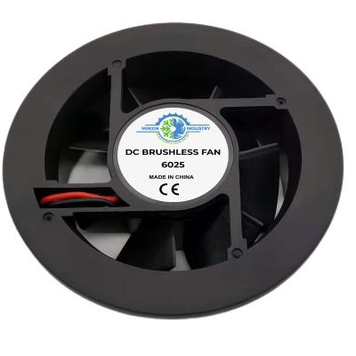 China Brushless Silent Round 12V DC Motor Air Fan 24V BLDC Silent Axial Fan for sale