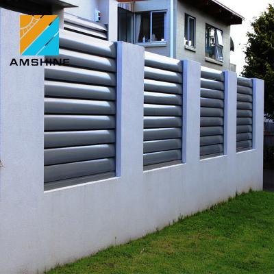 China Easily Assembled Customized Aluminum Slat Privacy Fencing Horizontal Aluminum Canopy Fence Panel for sale