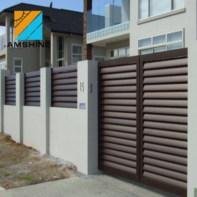 China Easily Assembled Custom Powder Coated Aluminum Fence Privacy Walls Fence For Villas for sale