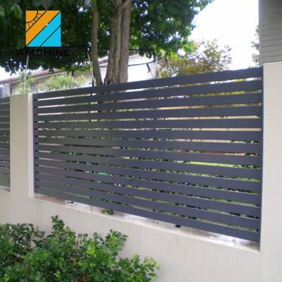 China Easily Assembled Aluminum Slat Canopy Fence Motorized Sliding Gate Garden for sale