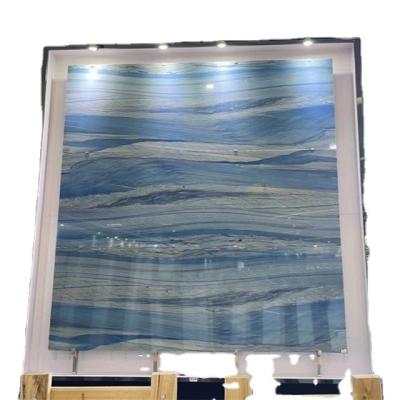 China Large Cloud Contemporary Natural Marble Luxury Sky Stone Blue Quartz SLATE Interior Background for sale