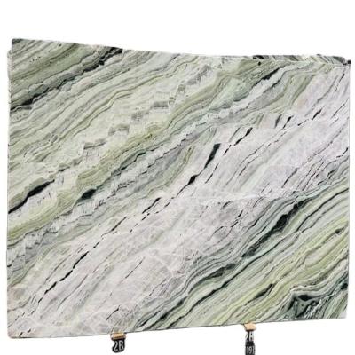 China Contemporary Chinese Ice Jade White Onyx Marble With Green Vein Marble Price for sale