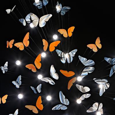 China Modern Professional Manufacturer Custom Hotel Lobby Villa Decoration Modern LED Butterfly Chandelier Light for sale