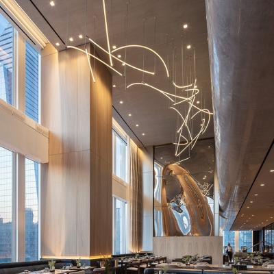 China Modern Contemporary Design Indoor Decoration Hotel Lobby Restaurant Custom Luxury LED Pendant Light for sale