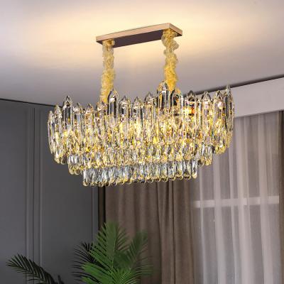 China Modern Contemporary Design Indoor Decoration Restaurant Villa Hotel Led Crystal Glass Luxury Chandelier Pendant Light for sale