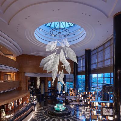 China Modern Custom Indoor Decoration Pendant Light Hotel Lobby Shopping Mall Luxury LED Chandelier for sale