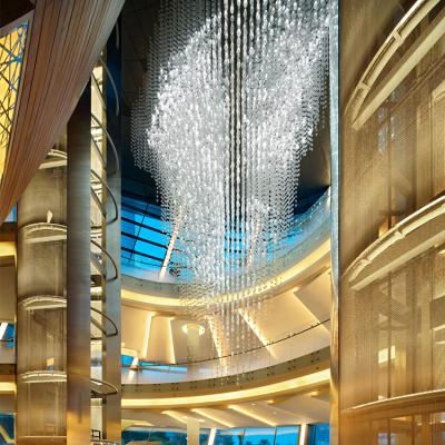 China Modern New Project Custom Indoor Decoration Lobby Villa Hall Stair Luxury LED Chandelier for sale