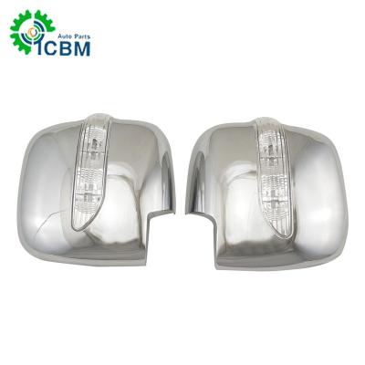 China Car Rear Exterior Accessories Chrome Rearview Mirror Cover Door Side Mirror Trims With LED Used For Hiace 2008 for sale