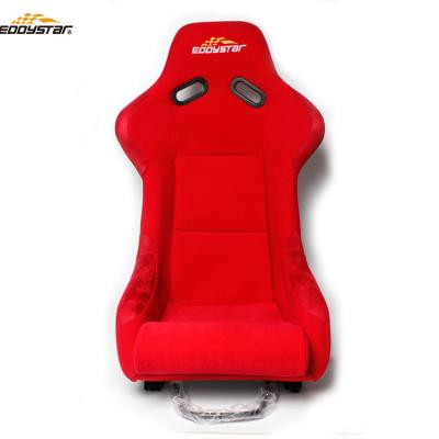 China Red Racing Style Car Wide Racing Seats Professional Fiberglass Car Seat for sale