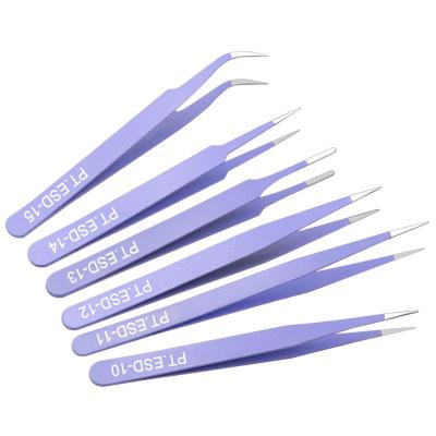 China Wholesale Eyelash Makeup Work Beauty Salon Stainless Steel Wick Eyebrow Tweezers Eyelash Extension for sale