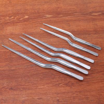 China High Quality Gun-Shape Stainless Steel BBQ Food Clip Chef Tweezers For Kitchen for sale