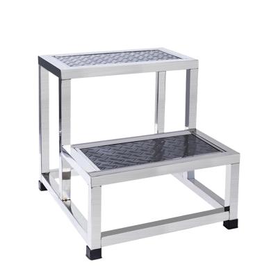 China Convenient Durable Stainless Steel Double Layer Foot Step Stool For Operating Room for sale