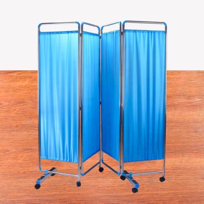 China Portable High Quality Stainless Steel 3 Fold Room Mobile Medical Folding Screen for sale