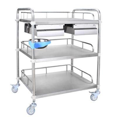 China Stainless Steel Durable Durable Hospital Maker Set Medical Trolley for sale